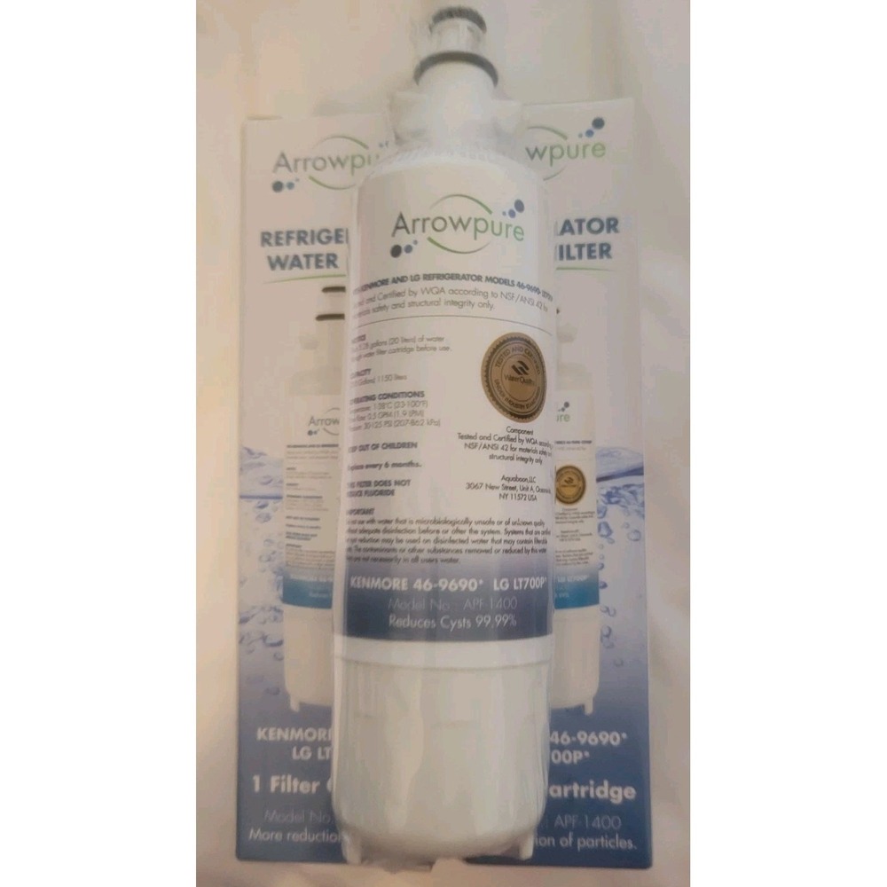 Arrowpure APF-1400 Compatible Refrigerator Water Filter, LG LT700P NIB